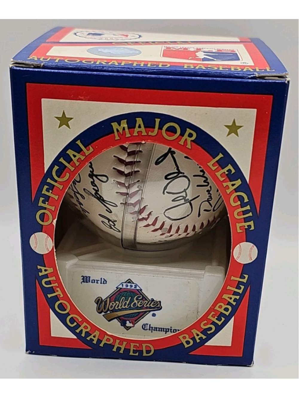 Vintage 1992 Major League Baseball Official Print Autographed Signed In Box